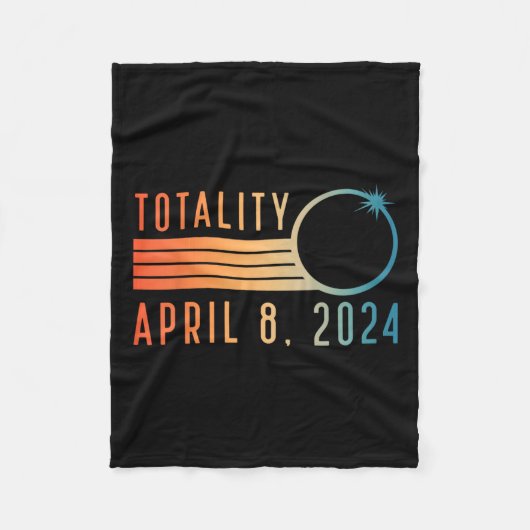Solar Eclipse Shirt april 8 2024 Totality Solar EC Fleece Deken (Voorkant)