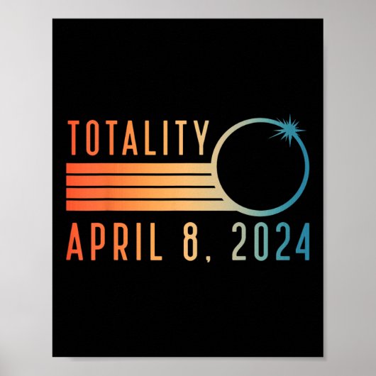 Solar Eclipse Shirt april 8 2024 Totality Solar EC Poster (Voorkant)