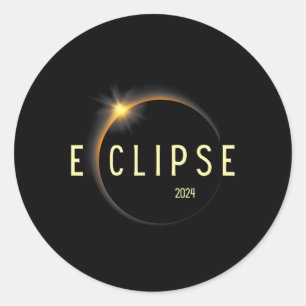 Solar Eclipse Shirt Totale Solar Eclipse 2024 Man Ronde Sticker
