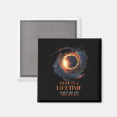 Solar Eclipse Shirt twee keer in het leven 2024 So Magneet (Voorkant / Achterkant)
