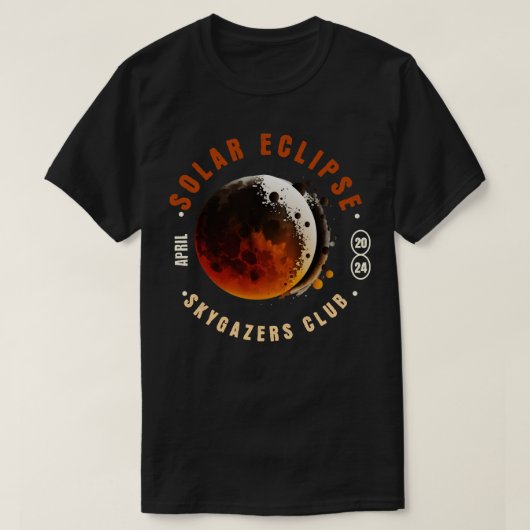 Solar Eclipse Sky Gazers Club T-shirt (Design voorkant)