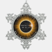 Solar Eclipse Snowflake Ornament Memorabilia (Voorkant)