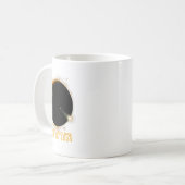 Solar Eclipse T-shirt 2024 Totale Zonsverduisterin Koffiemok (Voorkant links)