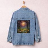 Solar Eclipse Tekst toevoegen Lente Bloemen Bomen  Denim Jacket (Hangar)