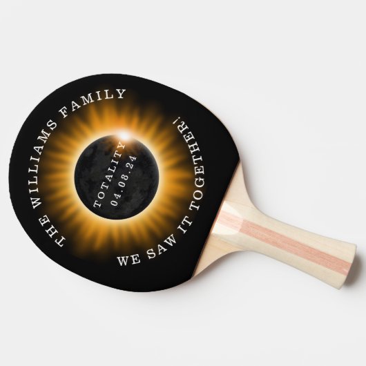 Solar Eclipse totaliteit gepersonaliseerd Tafeltennisbatje (Zijkant)