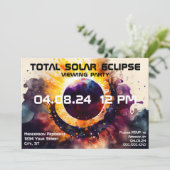 Solar Eclipse Viewing Party Kaart (Staand voorkant)