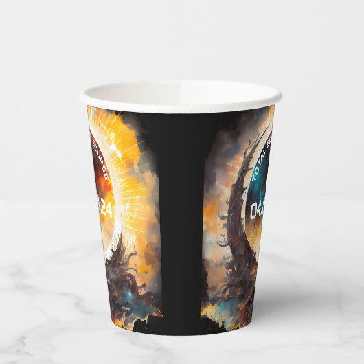 Solar Eclipse Viewing Party Papieren Bekers (Links)