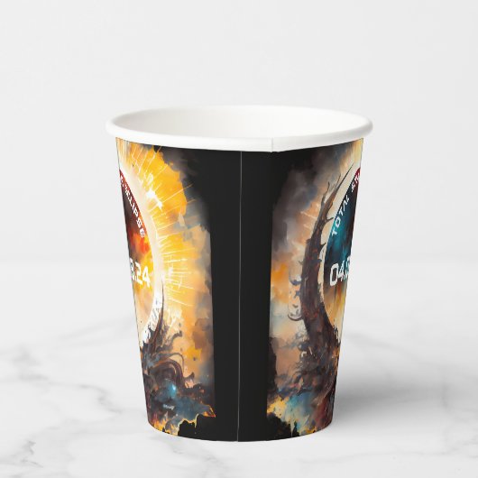 Solar Eclipse Viewing Party Papieren Bekers (Rechts)