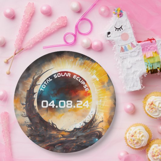 Solar Eclipse Viewing Party Papieren Bordje (Feest)