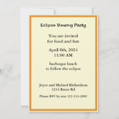 Solar Eclipse Viewing Party Volledig op maat gesti Kaart (Achterkant)