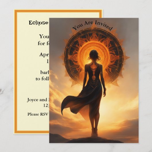 Solar Eclipse Viewing Party Volledig op maat gesti Kaart (Voorkant / Achterkant)