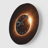 solar eclipse wall clock grote klok (Hoek)