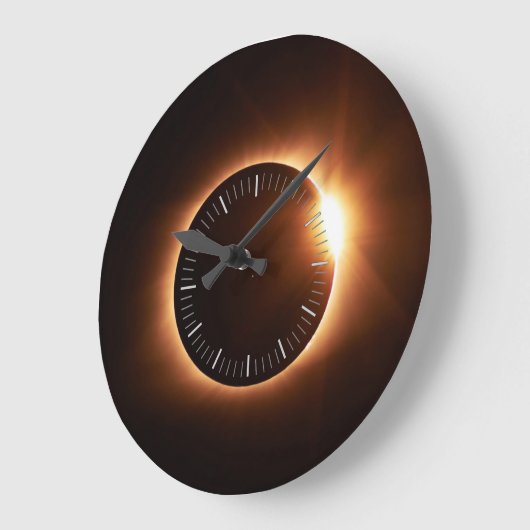 solar eclipse wall clock grote klok (Hoek)