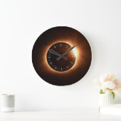 solar eclipse wall clock grote klok (Huis)