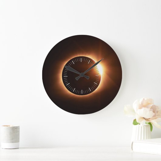 solar eclipse wall clock grote klok (Huis)