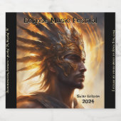 Solar Eclipse Warrior King Aanpassen Set van 6 Likeurfles Etiket (Enkel label)