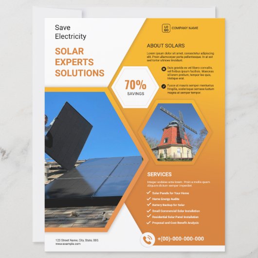 Solar Expert Flyer Sjabloon (Voorkant)