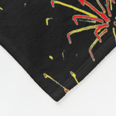 Solar Fireworks Burst Fleece Blanket Deken (Hoek)