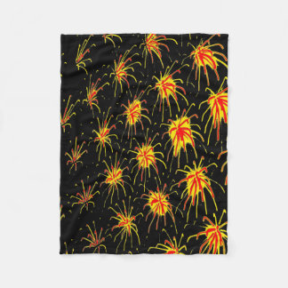 Solar Fireworks Burst Fleece Blanket Deken