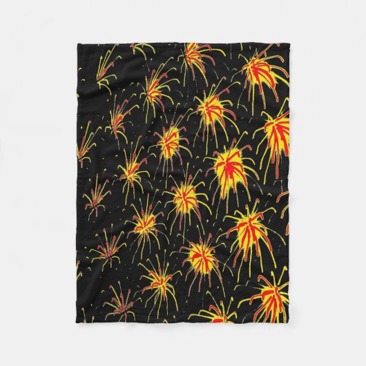 Solar Fireworks Burst Fleece Blanket Deken (Voorkant)