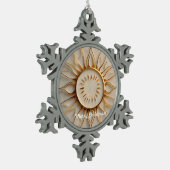 "Solar Flare Design" Tin Sneeuwvlok Ornament (Links)