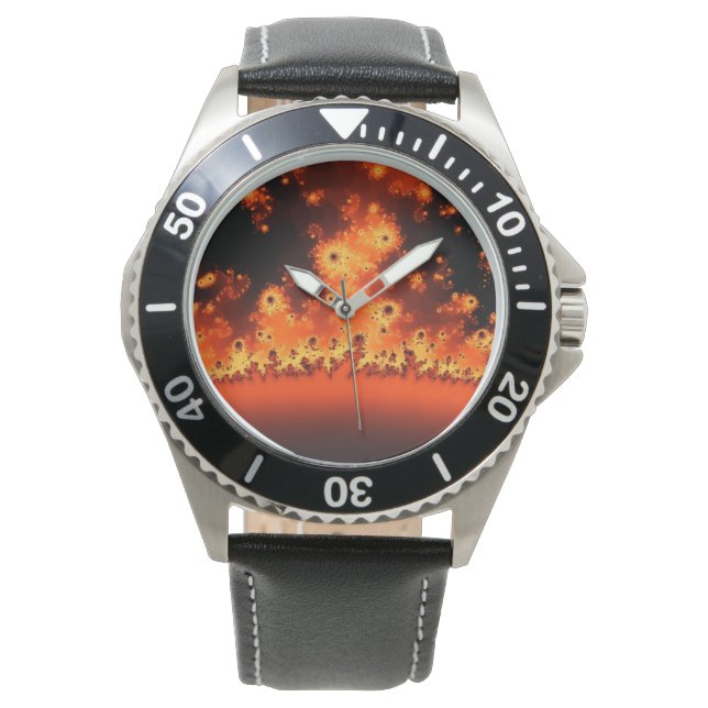 Solar Flare Fractal Watch (Volwassene) Horloge (Voorkant)