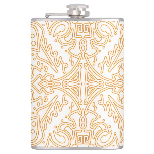 Solar Flare Goud Damast Hoes voor Telefoon / iPad Heupfles (Voorkant)