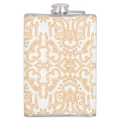 Solar Flare Goud Damast Hoes voor Telefoon / iPad Heupfles (Achterkant)