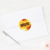 Solar Flare II - Sjabloon Ronde Sticker (Envelop)