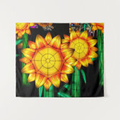 Solar Flare Sunflowers  Wandkleed (Voorkant (horizontaal))