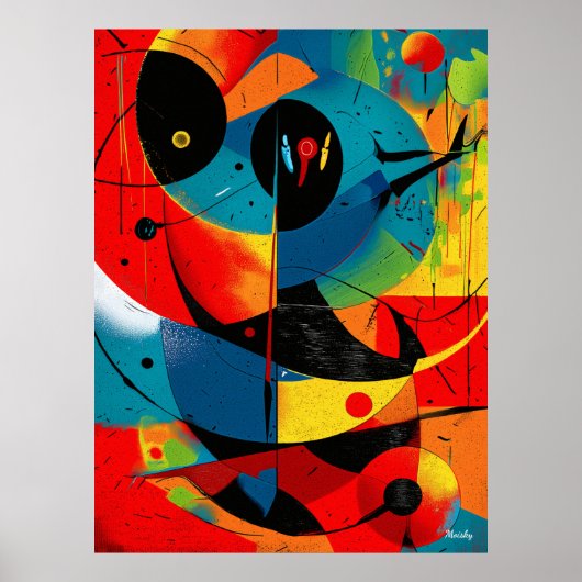 Solar Geometry II – Mid-Century Abstract Construct Poster (Voorkant)