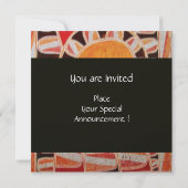 SOLAR GOLD MONOGRAM, heldergeel oranje zwart Kaart (Achterkant)