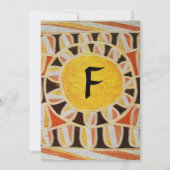 SOLAR GOLD MONOGRAM, heldergeel oranje zwart Kaart (Voorkant)