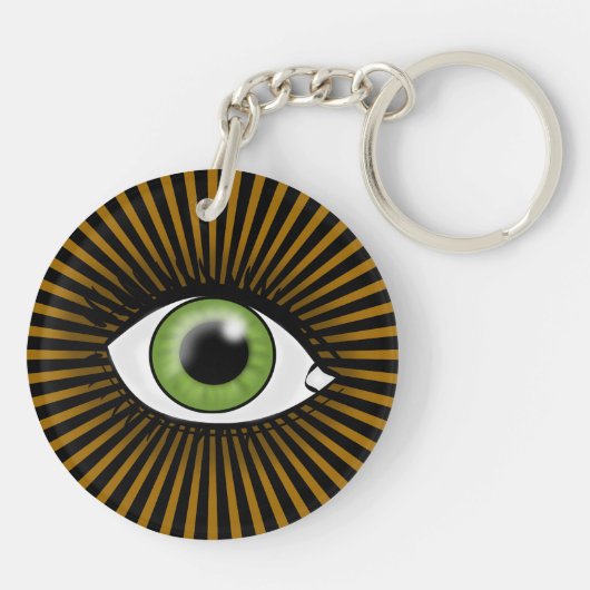 Solar Green Eye Sleutelhanger (Achterkant)