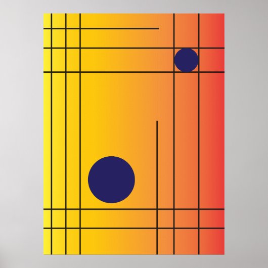 Solar Grid nr. 1 — Moderne Geometrische Wandkunst Poster (Voorkant)