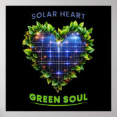 Solar Heart Green Soul – Solarpunk Art Print (Voorkant)
