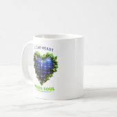 Solar Heart Green Soul Solarpunk Mug Koffiemok (Voorkant links)