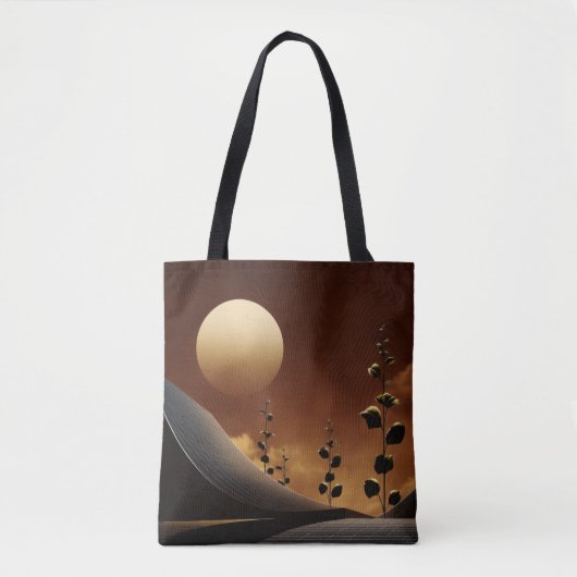 Solar Horizon – Stijlvolle Solarpunk Canvas tas (Voorkant)