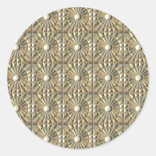 Solar in reliëf gemaakte metalen ronde sticker