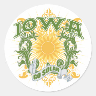 Solar Iowa Ronde Sticker
