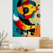 Solar Mid-Century Abstract Constructivist Poster (Keuken)