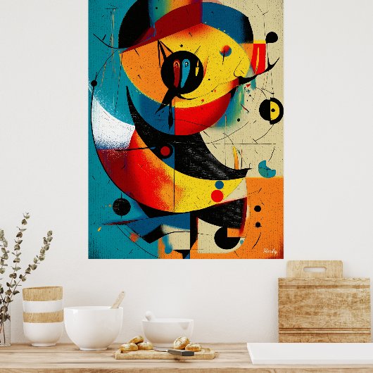 Solar Mid-Century Abstract Constructivist Poster (Keuken)