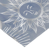 Solar Mystique | Dusty Blue Silver Moon Stars Sun Korte Tafelloper (Hoek)