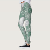 Solar Mystique | Dusty Green Silver Moon Stars Sun Leggings (Links)