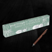 Solar Mystique | Dusty Green Silver Moon Stars Sun Naambordje