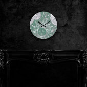 Solar Mystique | Dusty Green Silver Moon Stars Sun Ronde Klok