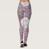 Solar Mystique | Roze zilver Moon Stars Sun Eyes Leggings (Achterkant)
