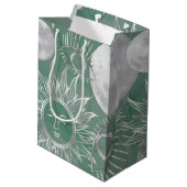 Solar Mystique | Roze zilver Moon Stars Sun Eyes Medium Cadeauzakje (Achterkant Gekanteld)