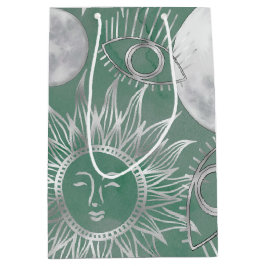 Solar Mystique | Roze zilver Moon Stars Sun Eyes Medium Cadeauzakje