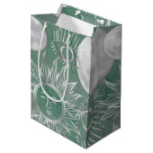 Solar Mystique | Roze zilver Moon Stars Sun Eyes Medium Cadeauzakje (Voorkant Gekanteld)